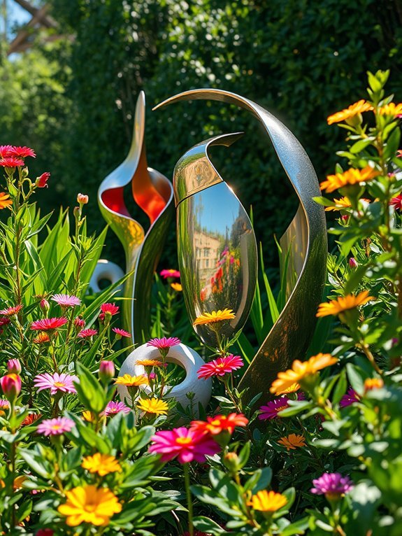 17 Ways to Add Modern Art to Your Garden Decor 2 add abstract sculptures here