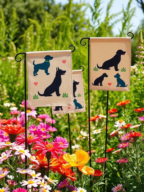 15 Cute Garden Decorations for Dog Lovers 8 adorable canine themed garden flags