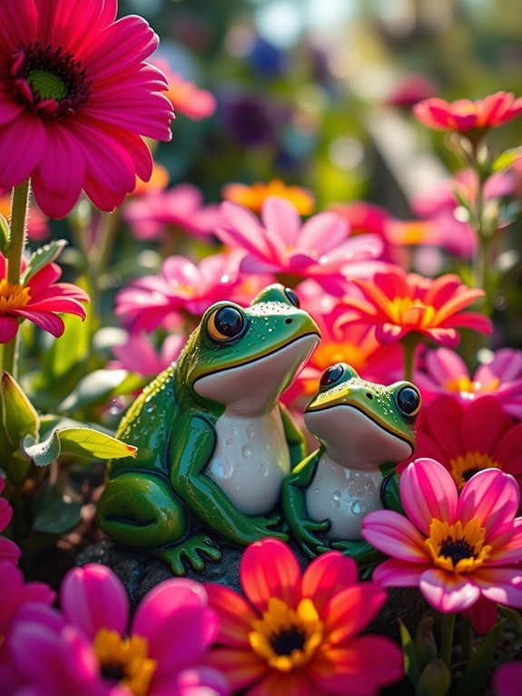 adorable decorative frog statues