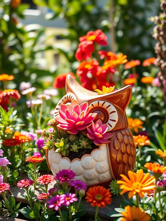 14 Fun Animal Planters to Add Whimsy to Your Garden 4 adorable owl plant pot