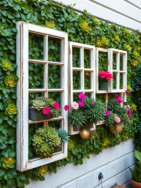 20 Stunning Garden Wall Art Ideas to Personalize Your Yard 8 antique frame showcase ideas