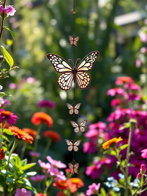 12 Butterfly Garden Decor Ideas for Nature Lovers 6 artisan crafted butterfly chimes