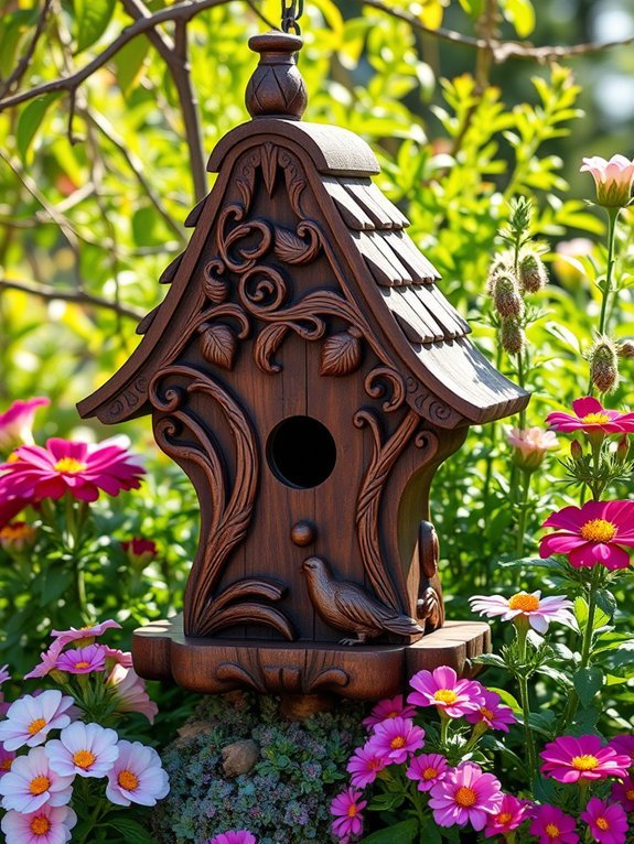 17 Rustic Wooden Garden Decor Ideas for a Timeless Look 5 artisan made avian shelters