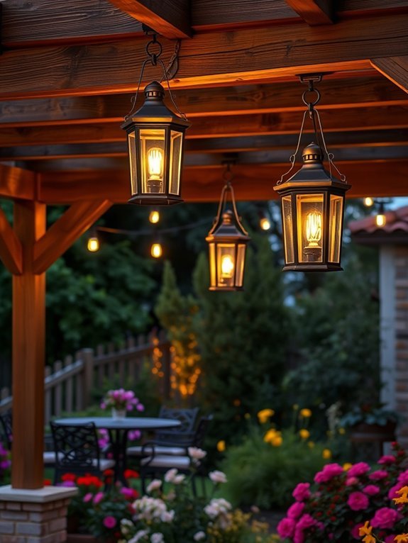 10 Patio Garden Lighting Ideas to Brighten Your Outdoor Area 3 atmospheric elegant lanterns enhance