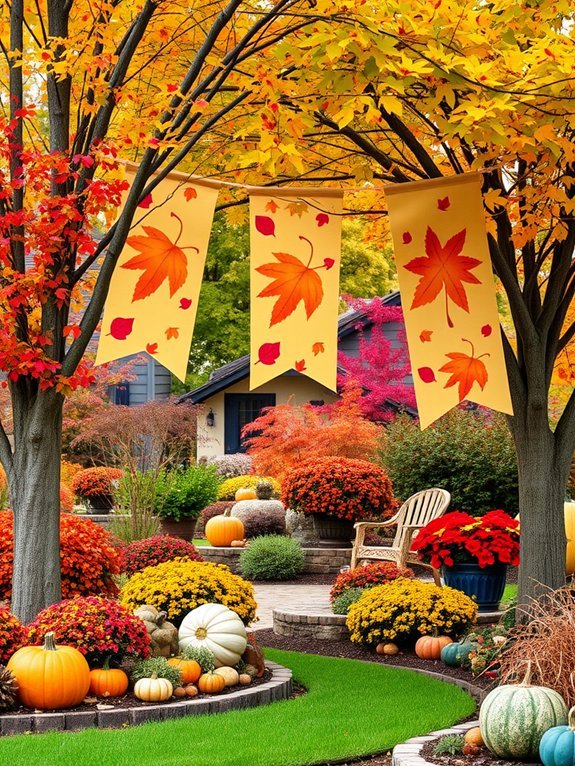 20 Fall Garden Decor Ideas to Celebrate Autumn 13 autumn decoration hanging banners
