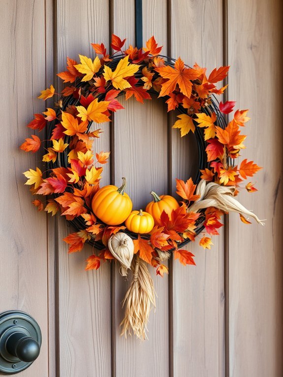 autumn themed decorative arrangements