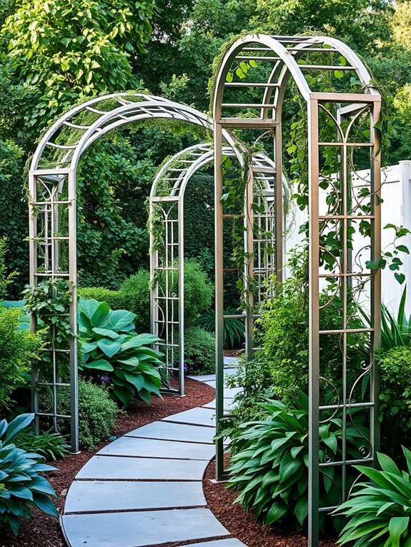 beautiful garden support structures