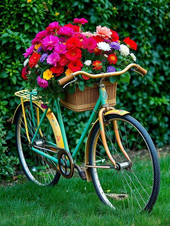 10 Unique Garden Containers That Stand Out 2 bicycles repurposed as planters