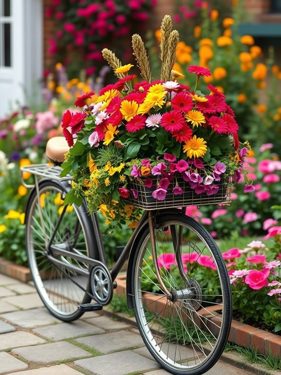 10 Unique Planters That Will Change Your Garden Decor 5 bicycles repurposed as planters