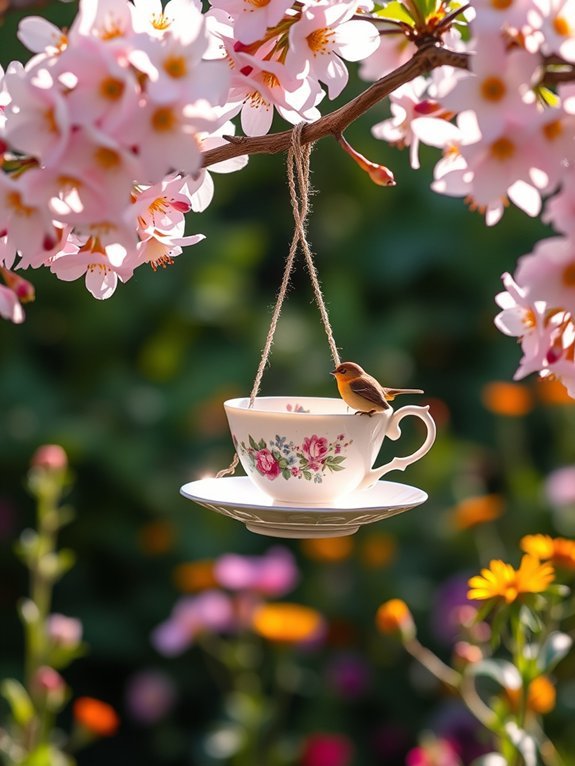 10 Creative Bird Feeder Ideas for Your Garden 3 bird feeder teacup design