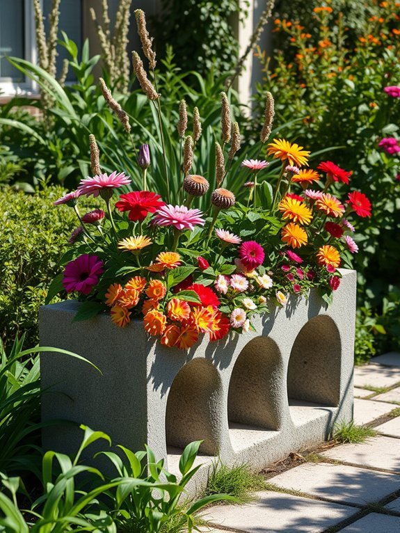 16 DIY Planter Ideas to Beautify Your Garden 5 block planter for gardening