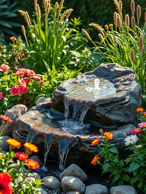 17 Tranquil Garden Water Features to Create a Relaxing Vibe 5 bubbling rock water feature