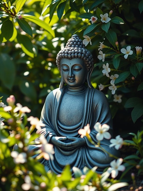 17 Elegant Garden Statues for a Timeless Look 5 calm and peaceful statue
