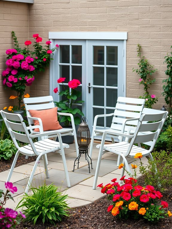 11 Space-Saving Garden Furniture Ideas for Small Gardens 6 chairs designed for stacking