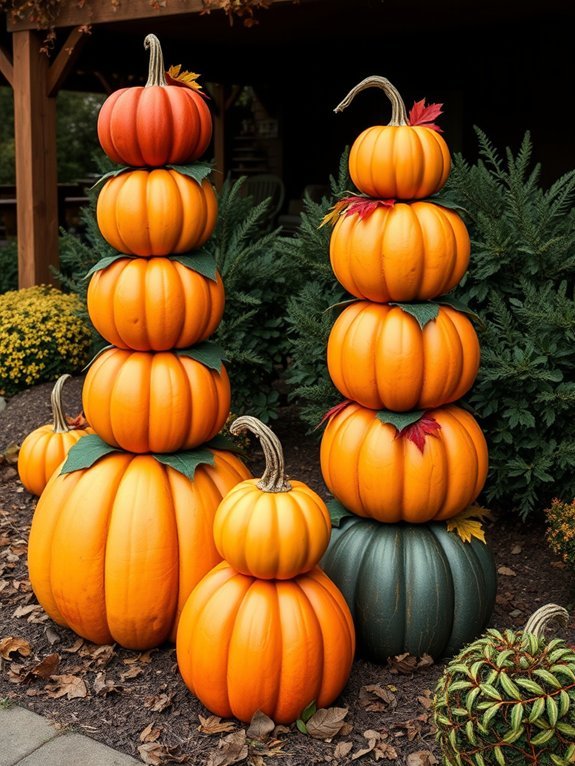 charming decorative pumpkin displays