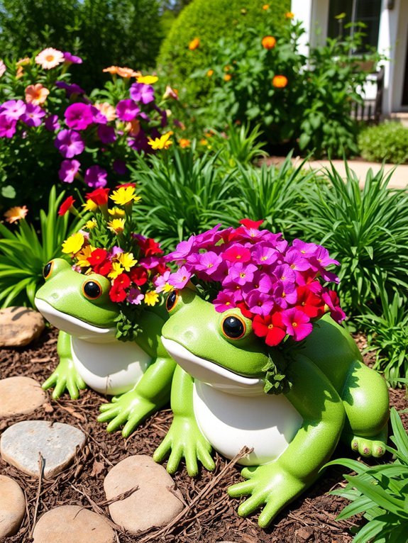 10 Frog-Themed Garden Decor Ideas for a Playful Yard 3 charming frog shaped plant holders