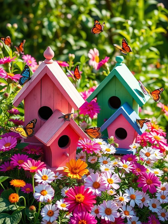 25 Creative Ways to Style Your Garden With Decor 3 charming homes for birds