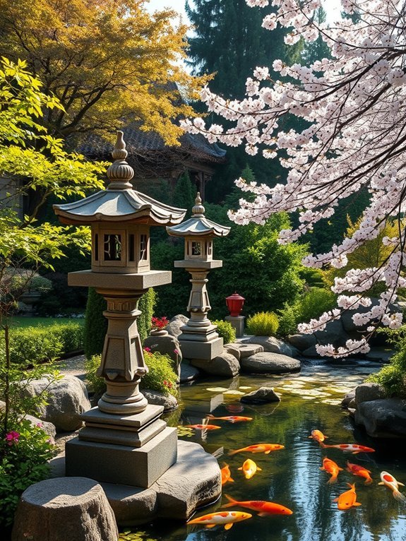 12 Gorgeous Japanese Garden Decor Ideas for Peaceful Outdoors 4 charming illuminated stone decor
