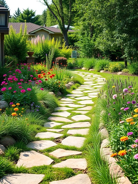 13 DIY Garden Path Ideas to Transform Your Yard 2 charming natural stone walkway