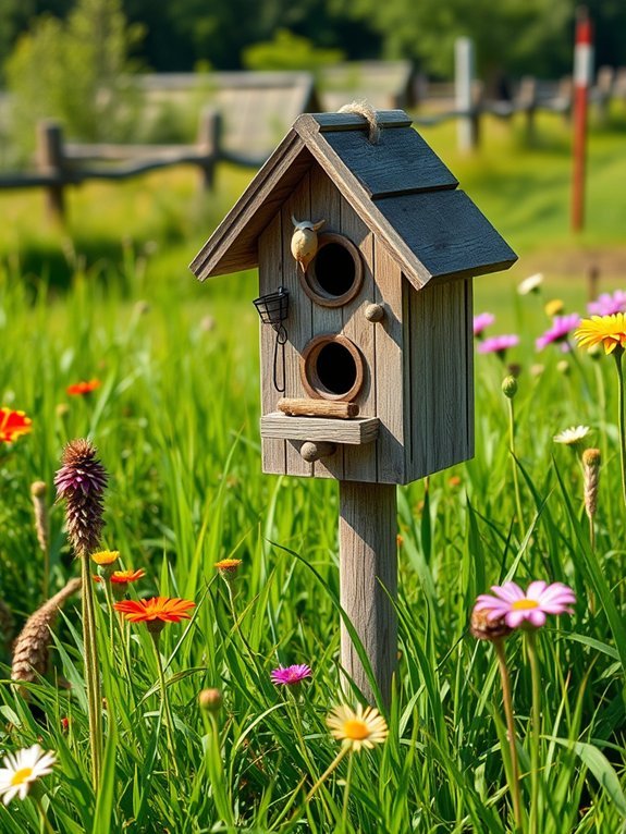 9 Rustic Garden Decor Ideas for Rural Spaces 5 charming rustic bird shelter