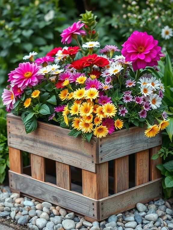 10 Unique Garden Containers That Stand Out 4 charming rustic wooden crates