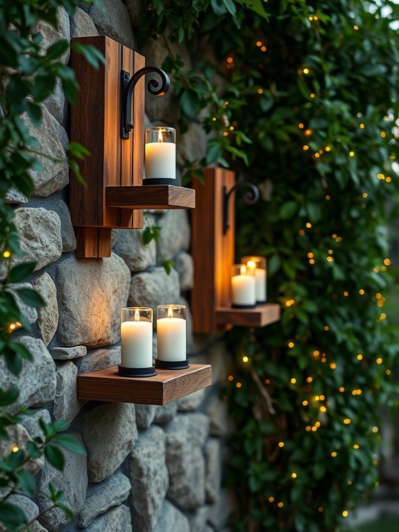charming rustic wooden sconces