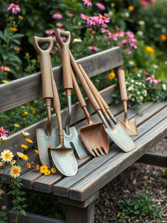 9 Rustic Garden Decor Ideas for Rural Spaces 7 charming vintage gardening tools