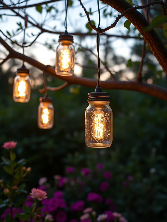 20 Garden Lighting Ideas to Illuminate Your Outdoor Space 16 charming vintage mason jar lights