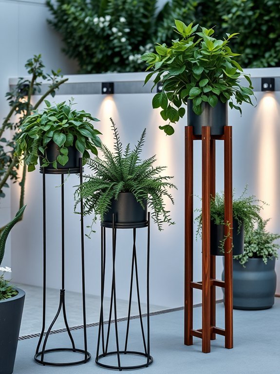 chic elevated plant displays