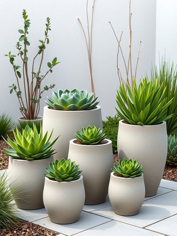 10 Minimalist Garden Decor Ideas for a Sleek Backyard 4 choose straightforward plant containers
