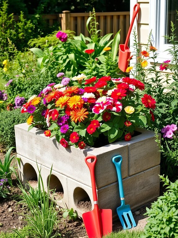 10 Creative DIY Garden Planters You Can Make at Home 5 cinder block garden planter