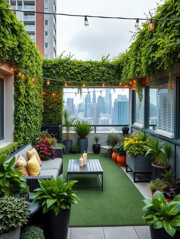 20 Gorgeous Outdoor Living Spaces With Garden Decor 10 city garden with greenery