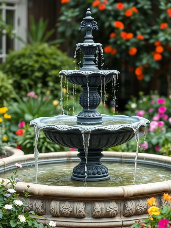 15 Creative Water Fountain Ideas for Your Garden 9 classic cast iron fountain
