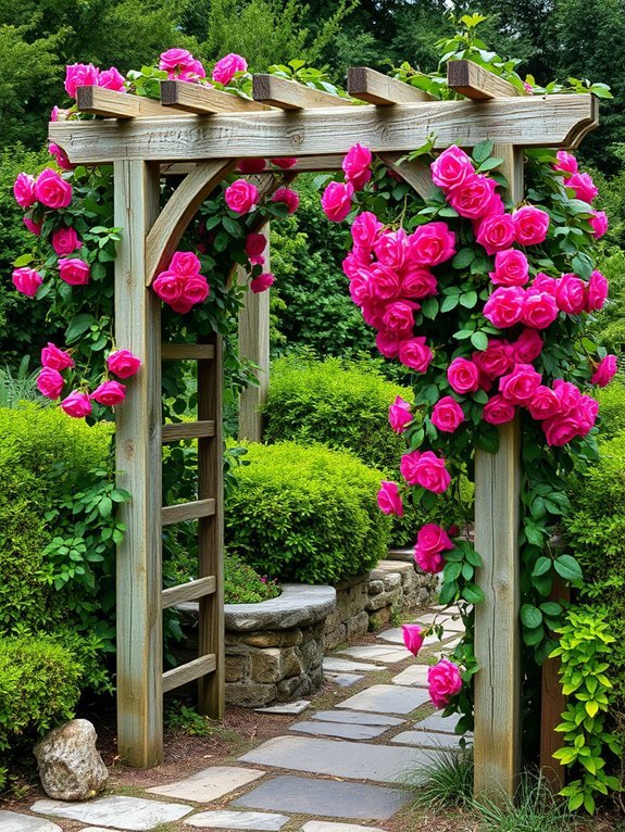 17 Rustic Wooden Garden Decor Ideas for a Timeless Look 4 climbing plants support structure
