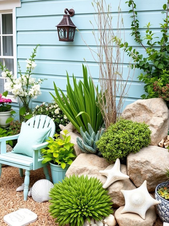 16 Coastal Garden Decor Ideas to Create a Beachy Vibe 3 coastal inspired color combinations