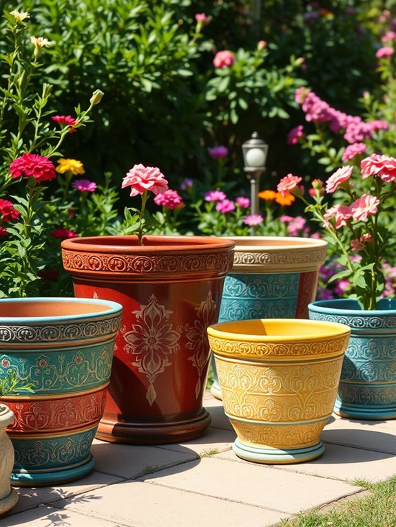 11 Beautiful Ceramic Planters for Your Garden 3 colorful ceramic plant container