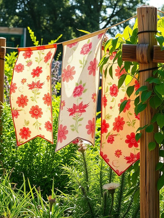 14 Budget-Friendly DIY Garden Decorations That Look Expensive 14 colorful decorative fabric banners