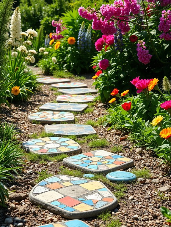 12 Recycled Garden Decorations You Can Make Yourself 10 colorful decorative garden stones