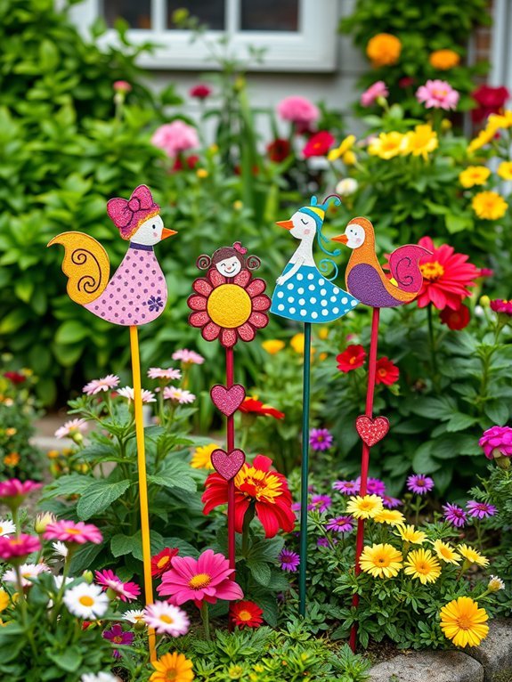 colorful outdoor garden decor