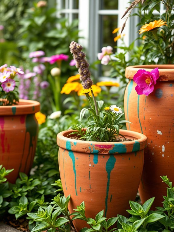 10 Unique Garden Containers That Stand Out 11 colorful painted terracotta pots
