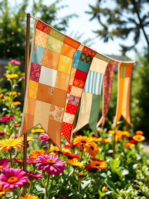 18 Easy Eco-Friendly Garden Decor Projects for Beginners 12 colorful textile garden decorations
