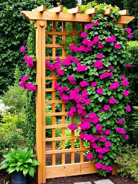 12 Budget-Friendly Ways to Add Privacy to Your Garden 4 construct trellises for climbing