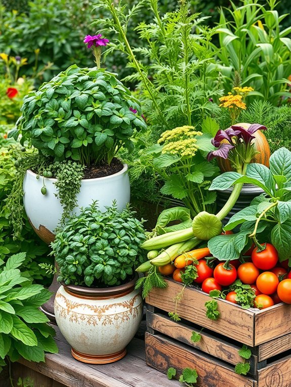 14 Ways to Use Decorative Containers in Your Garden 6 container gardening for edibles