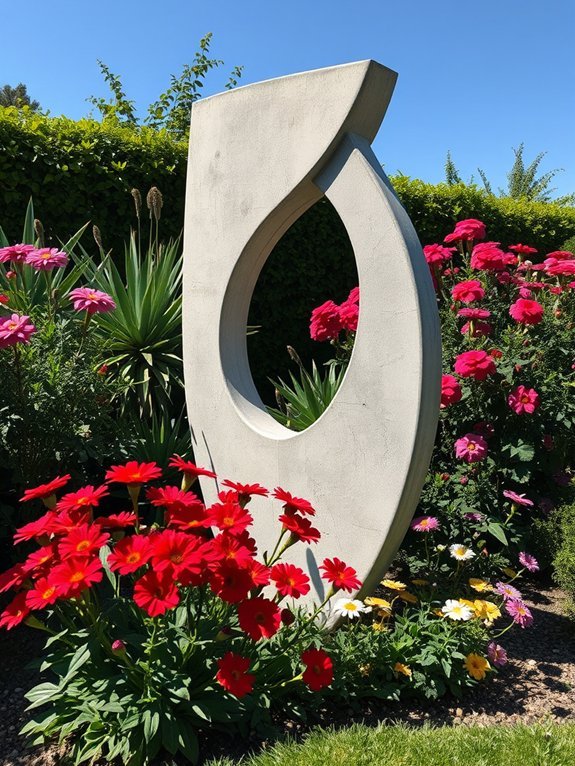 contemporary concrete art piece