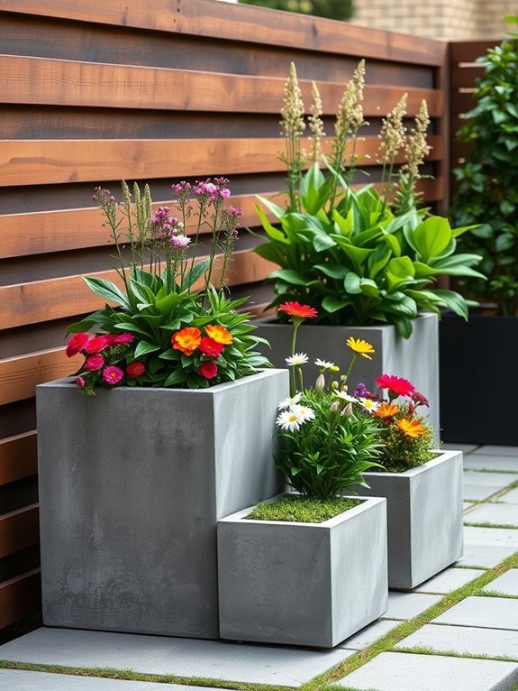 10 Unique Garden Containers That Stand Out 9 contemporary concrete block design