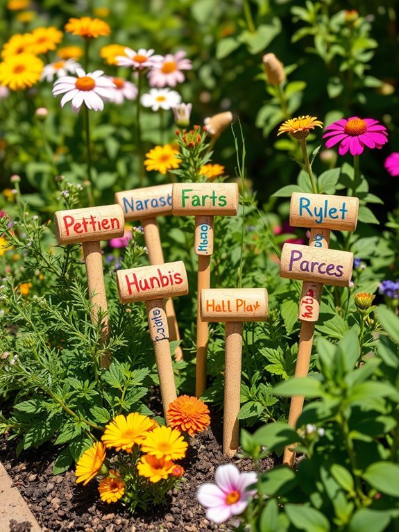 18 Easy Eco-Friendly Garden Decor Projects for Beginners 4 cork markers for gardening