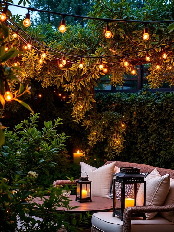 15 Stunning Outdoor Lighting Ideas for Your Garden 2 cozy ambiance string lights