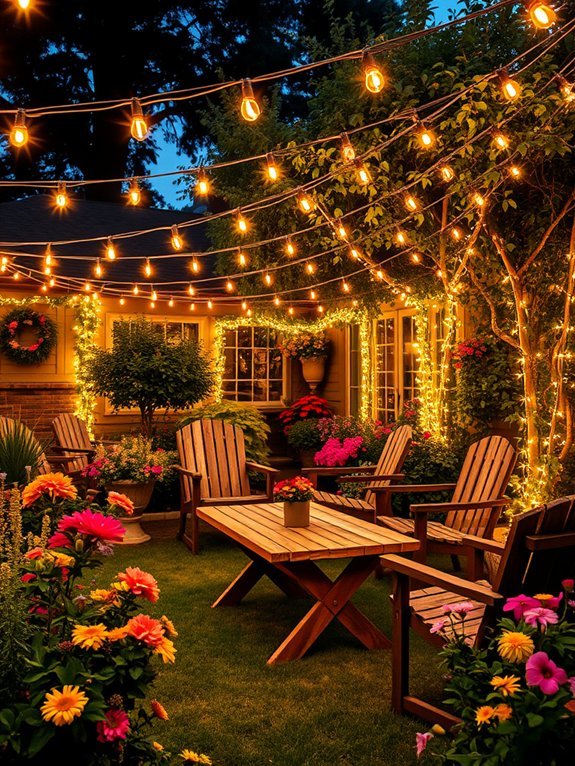 cozy ambiance with string lights