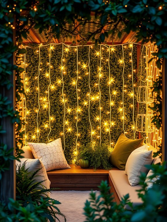 17 Beautiful Fairy Lights Ideas for a Magical Garden Look 11 cozy nook with fairy lights