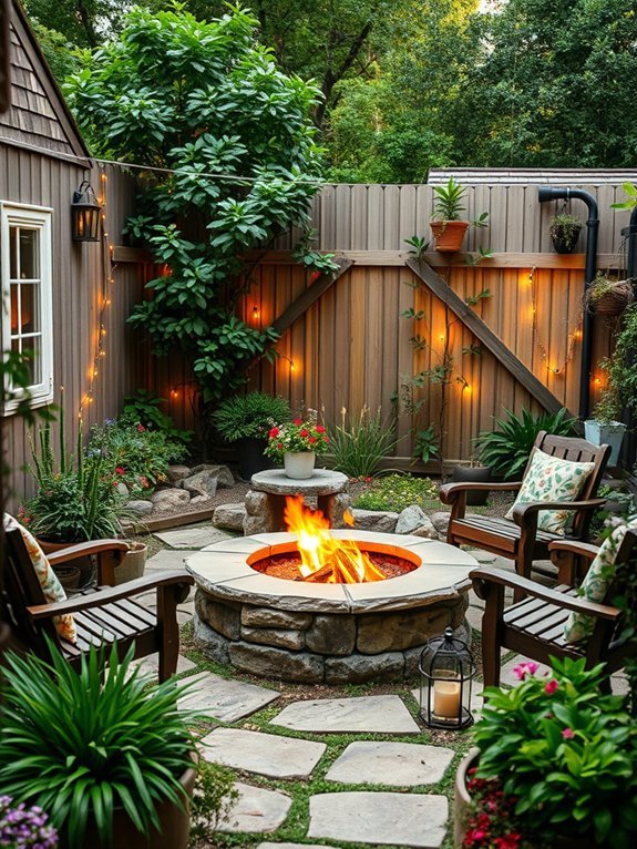 17 Beautiful Small Garden Decor Ideas for a Cozy Retreat 7 cozy outdoor fire pit